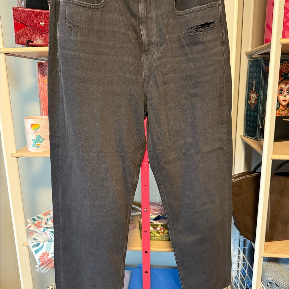 American Eagle Outfitters Charcoal straight jeans Size 14 R GUC - Picture 5 of 5